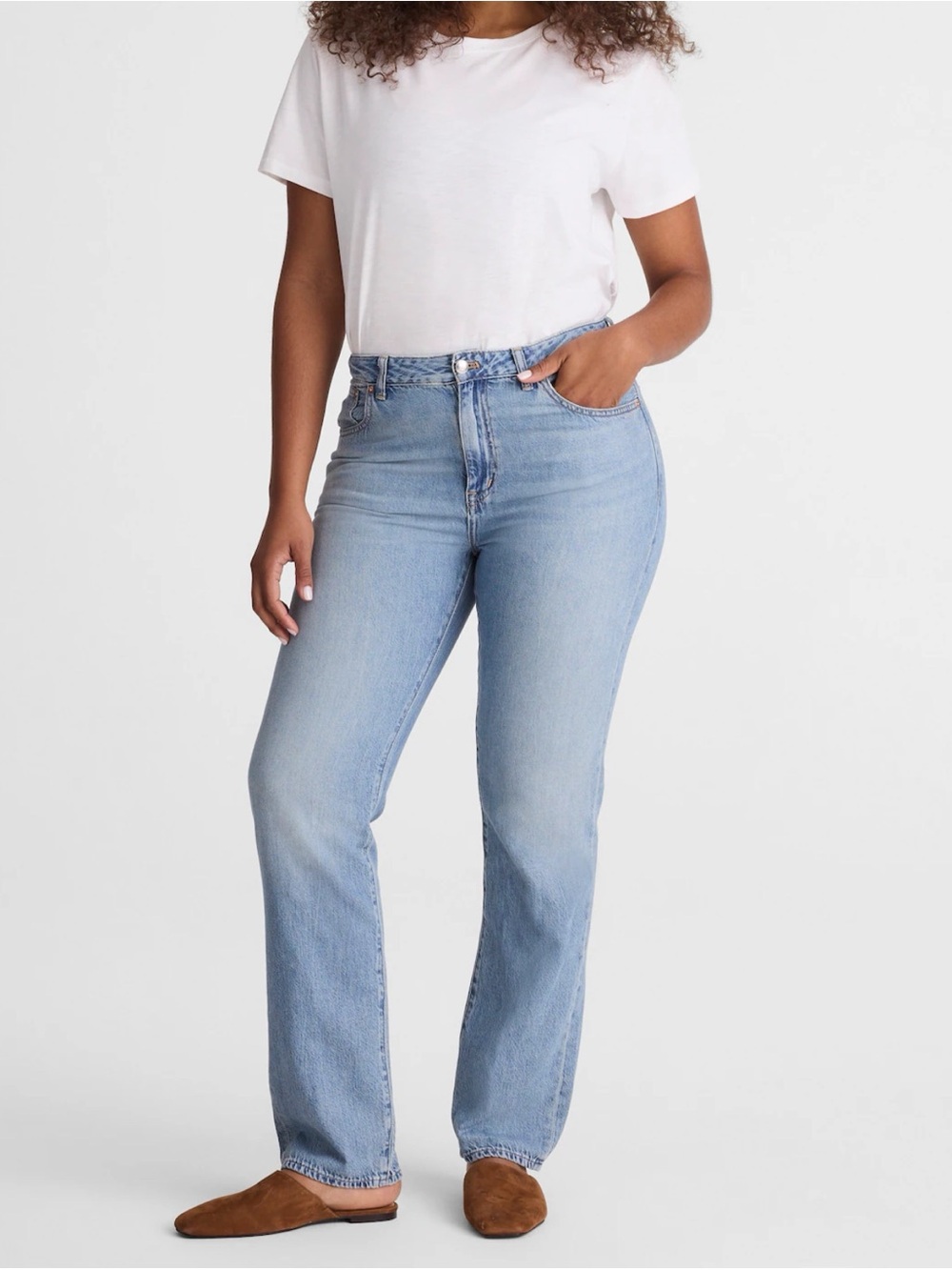Madewell The Curvy Dean Easy Straight Jean Airy Denim Faded Horizon Wash 31 NWT